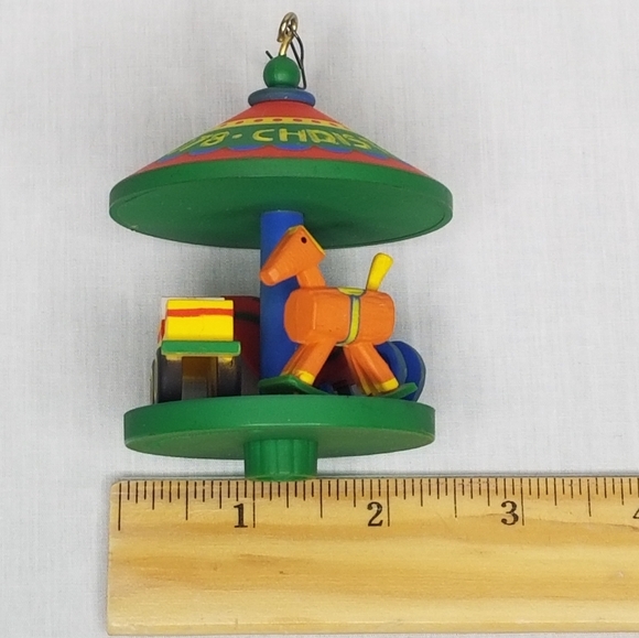 1978 Vintage Hallmark Ornament Tree Trimmer Twirl About Collection Toy Carousel - Picture 13 of 14